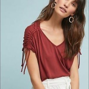 Anthropologie tie sleeve tee